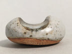 Japanese Ceramic Chopstick Rest Holder Vtg Pottery Round Gray Green CR197