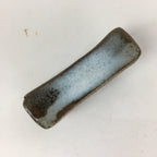 Japanese Ceramic Chopstick Rest Holder Vtg Rectangle White Brown Hashioki CR228