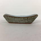 Japanese Ceramic Chopstick Rest Holder Vtg Rectangle White Brown Hashioki CR228