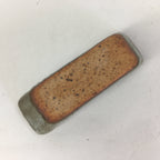 Japanese Ceramic Chopstick Rest Holder Vtg Rectangle White Brown Hashioki CR228