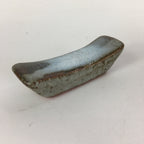 Japanese Ceramic Chopstick Rest Holder Vtg Rectangle White Brown Hashioki CR228