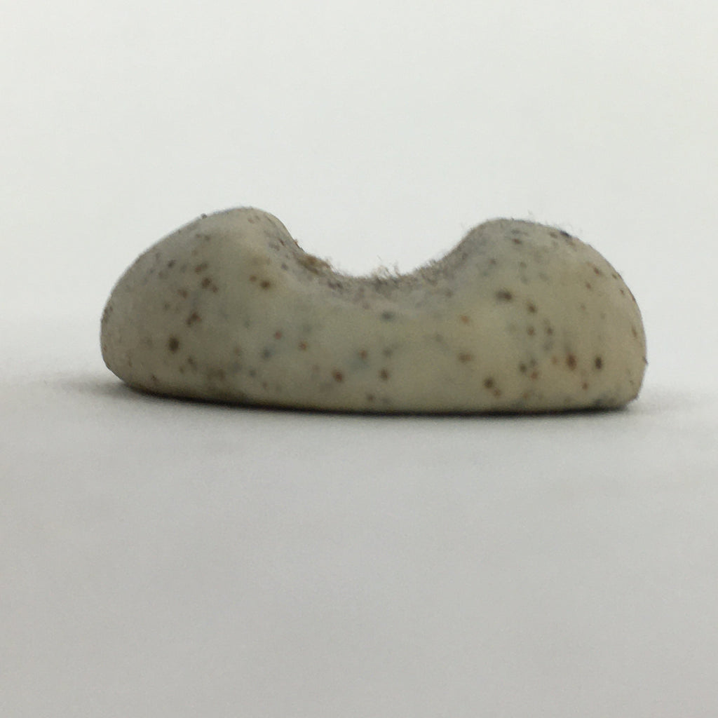 Japanese Ceramic Chopstick Rest Holder Vtg Round Stone Shape Hashioki CR241