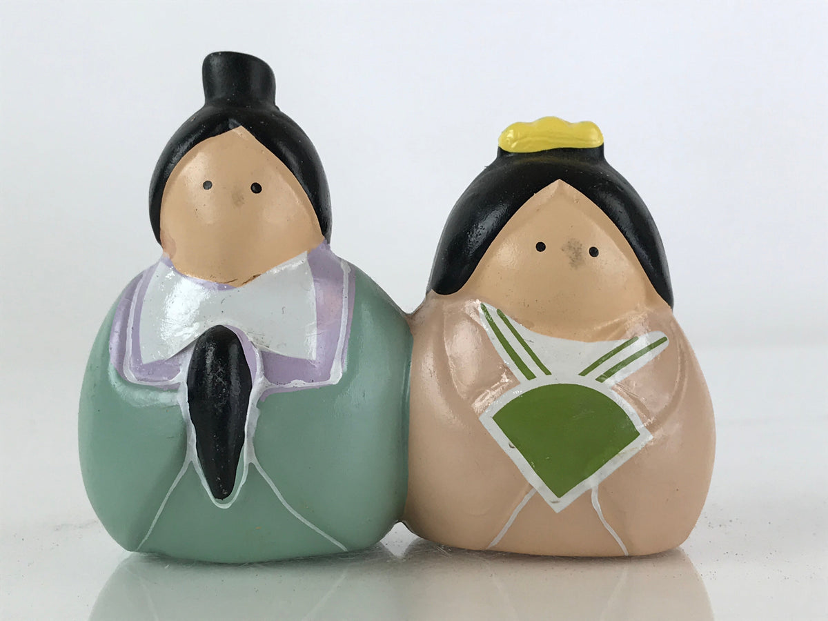 Japanese Ceramic Doll Vtg Figurine Hina Doll Prince Princess Okimono KF582