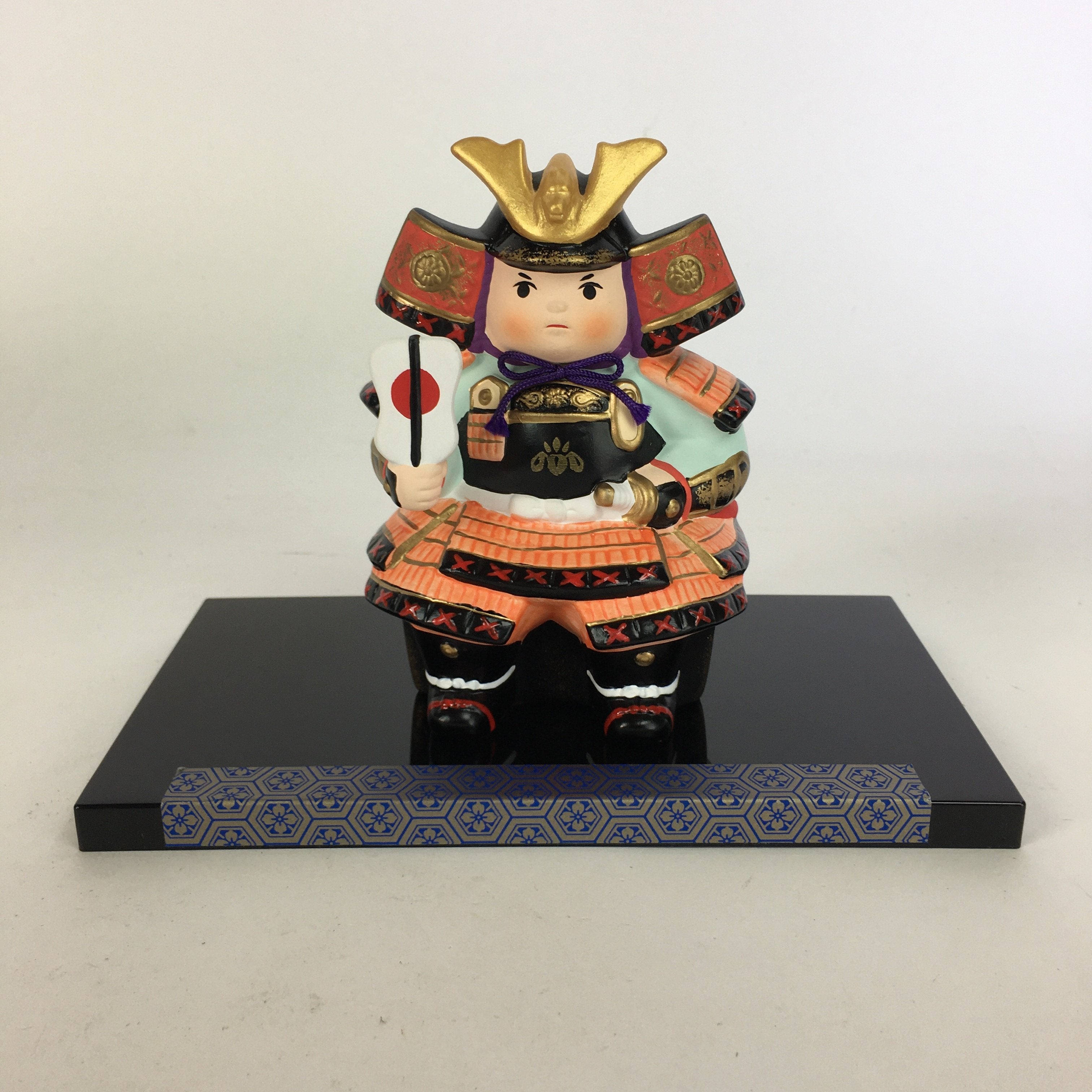 Japanese Ceramic Figure Ningyo Vtg Boy's Day Festival Figurine Okimono ID388