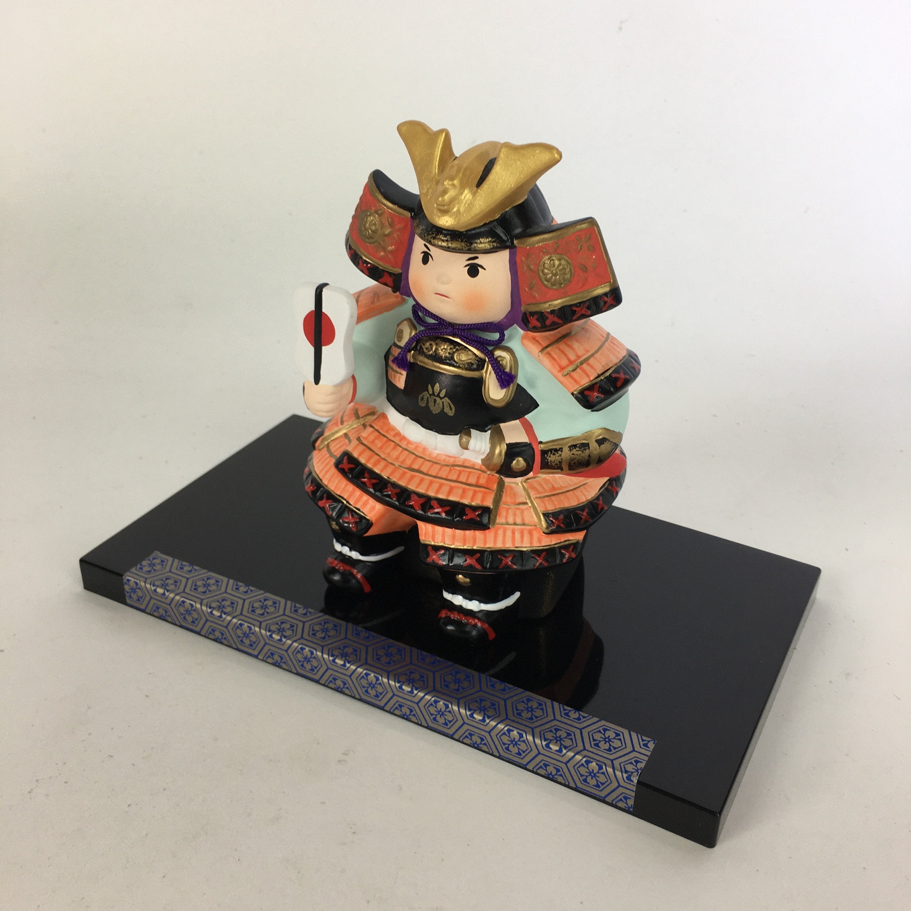 Japanese Ceramic Figure Ningyo Vtg Boy's Day Festival Figurine Okimono ID388