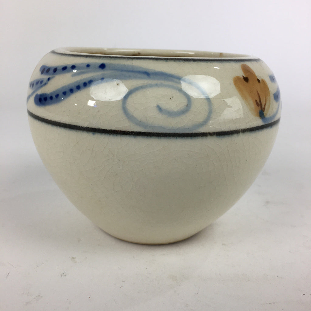 Japanese Ceramic Flower Pot Cover Vtg Pottery House Plant Round Shape PP840