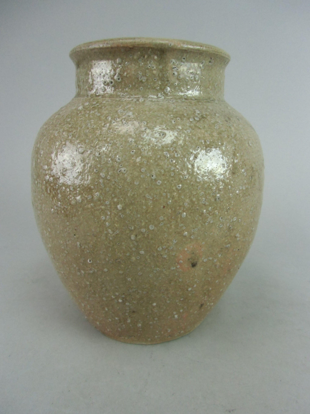 Japanese Ceramic Flower Vase Kabin Ikebana Arrangement Beige Pottery FV567