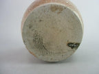 Japanese Ceramic Flower Vase Kabin Ikebana Arrangement Beige Pottery FV567