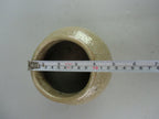 Japanese Ceramic Flower Vase Kabin Ikebana Arrangement Beige Pottery FV567