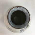 Japanese Ceramic Flower Vase Kabin Mino ware Vtg Pottery White Ikebana FV921