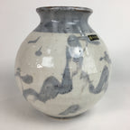 Japanese Ceramic Flower Vase Kabin Mino ware Vtg Pottery White Ikebana FV921