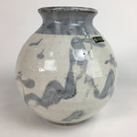 Japanese Ceramic Flower Vase Kabin Mino ware Vtg Pottery White Ikebana FV921