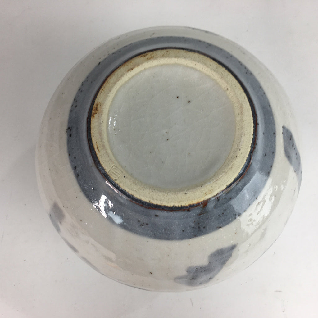 Japanese Ceramic Flower Vase Kabin Mino ware Vtg Pottery White Ikebana FV921