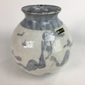 Japanese Ceramic Flower Vase Kabin Mino ware Vtg Pottery White Ikebana FV921