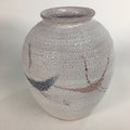 Japanese Ceramic Flower Vase Kabin Mino ware Vtg Pottery White Ikebana FV927