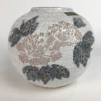 Japanese Ceramic Flower Vase Kabin Mino ware Vtg Pottery White Ikebana FV932