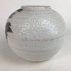 Japanese Ceramic Flower Vase Kabin Mino ware Vtg Pottery White Ikebana FV932