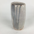 Japanese Ceramic Flower Vase Kabin Mino ware Vtg White Shino Ikebana FV947