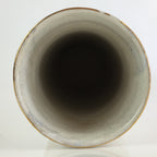 Japanese Ceramic Flower Vase Kabin Vtg Cherry blossoms Pottery Ikebana FK3