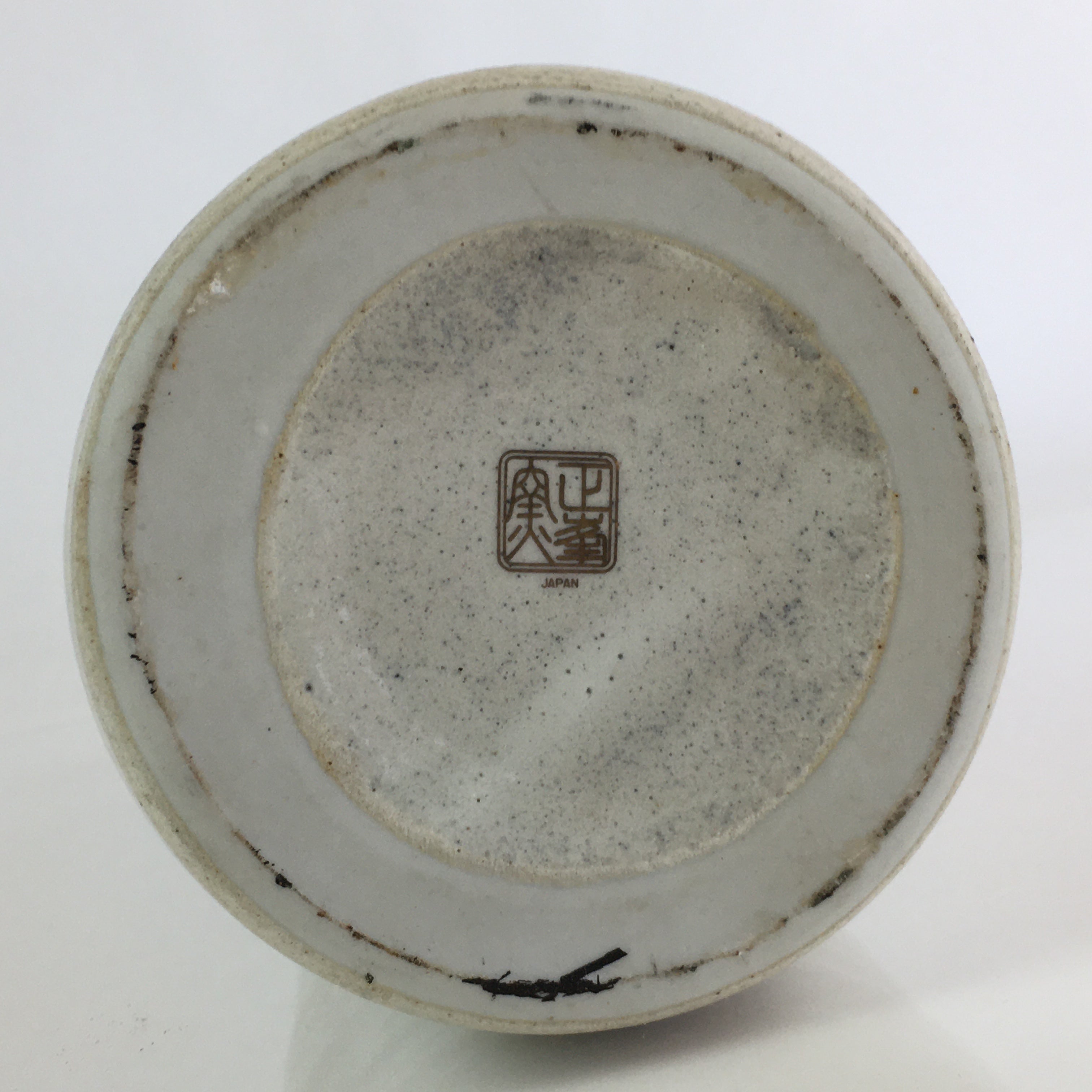 Japanese Ceramic Flower Vase Kabin Vtg Cherry blossoms Pottery Ikebana FK3
