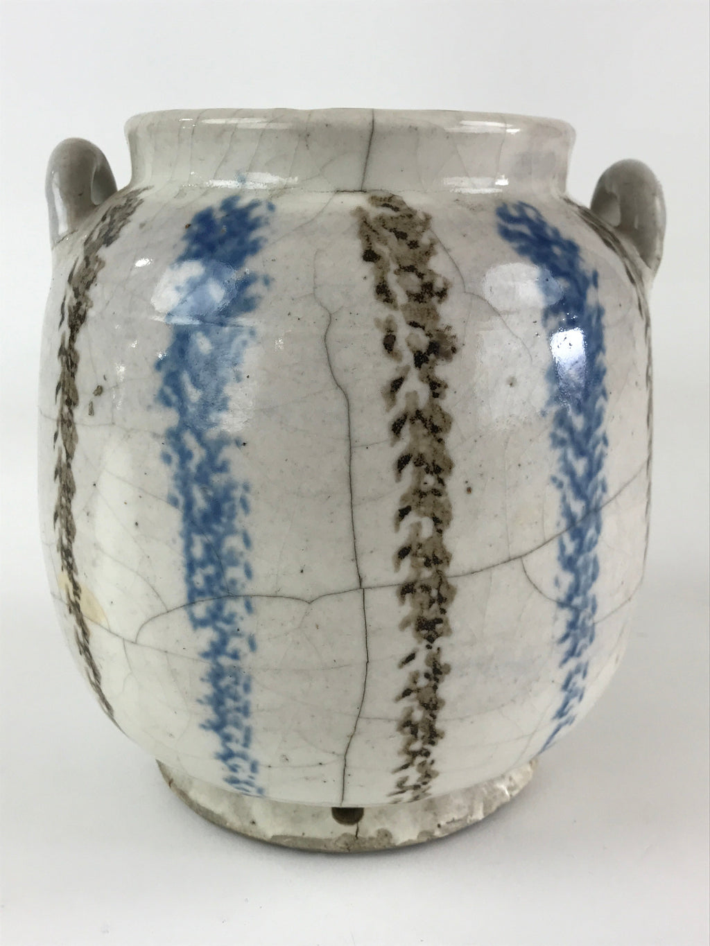 Japanese Ceramic Flower Vase Kabin Vtg Ikebana Flower Arrangement White FK16