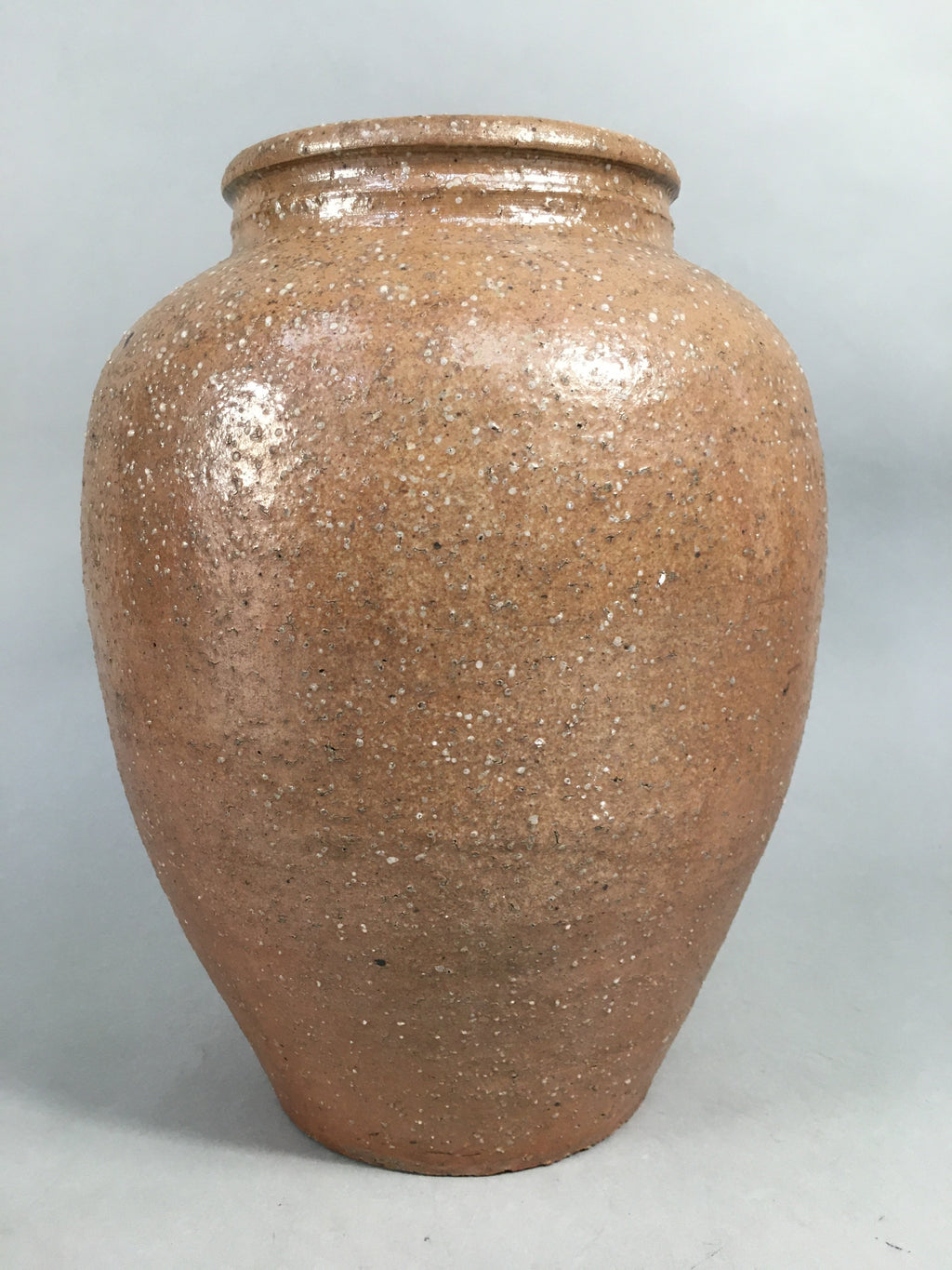 Japanese Ceramic Flower Vase Kabin Vtg Pottery Brown Ikebana FV890