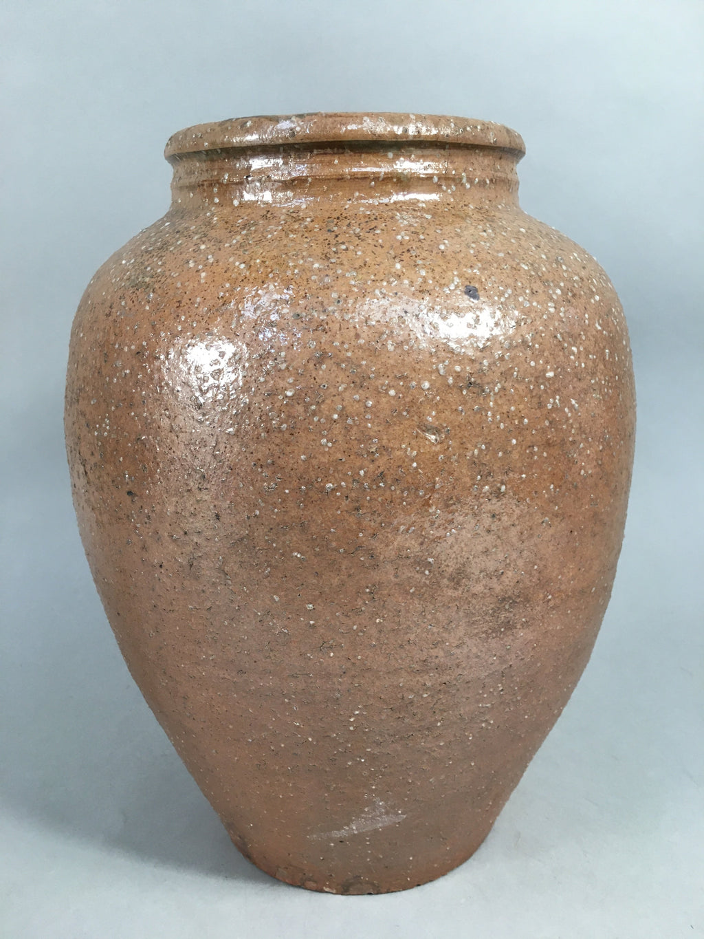 Japanese Ceramic Flower Vase Kabin Vtg Pottery Brown Ikebana FV890