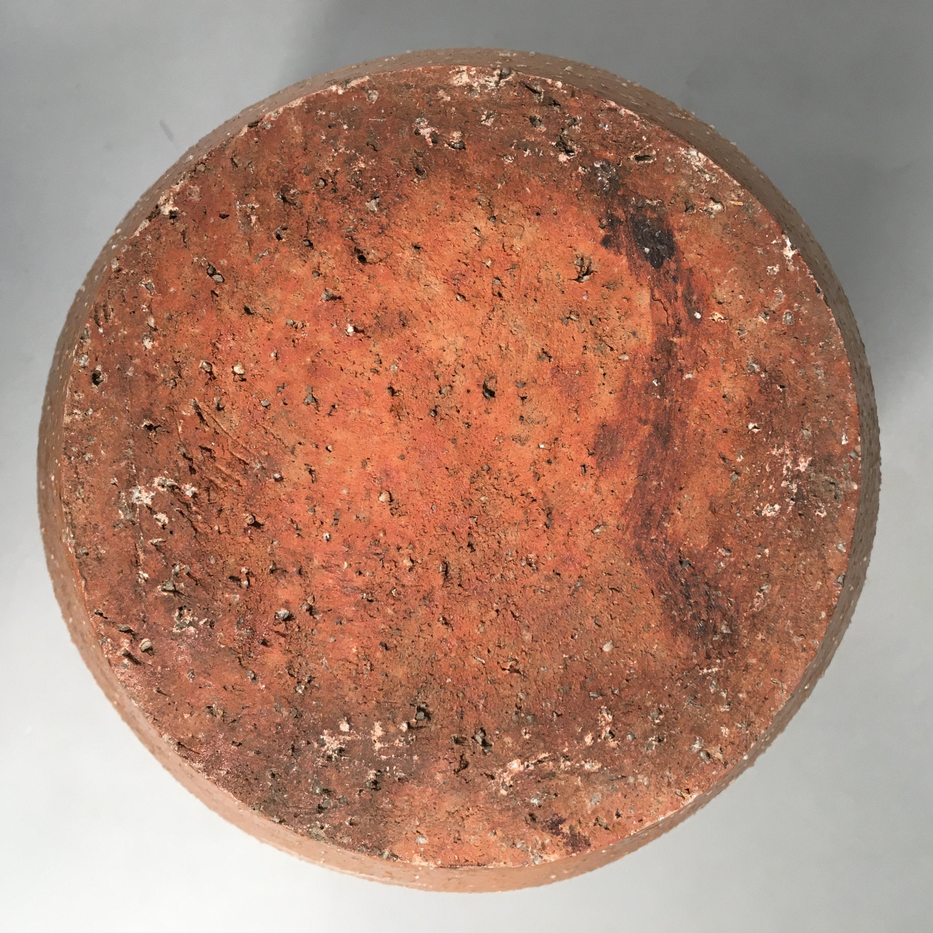 Japanese Ceramic Flower Vase Kabin Vtg Pottery Brown Ikebana FV890