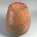 Japanese Ceramic Flower Vase Kabin Vtg Pottery Brown Ikebana FV890