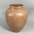 Japanese Ceramic Flower Vase Kabin Vtg Pottery Brown Ikebana FV890