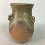 Japanese Ceramic Flower Vase Kabin Vtg Pottery Ikebana Natural Brown FV811