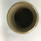 Japanese Ceramic Flower Vase Kabin Vtg Pottery Ikebana Natural Brown FV811