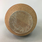 Japanese Ceramic Flower Vase Kabin Vtg Pottery Ikebana Natural Brown FV811