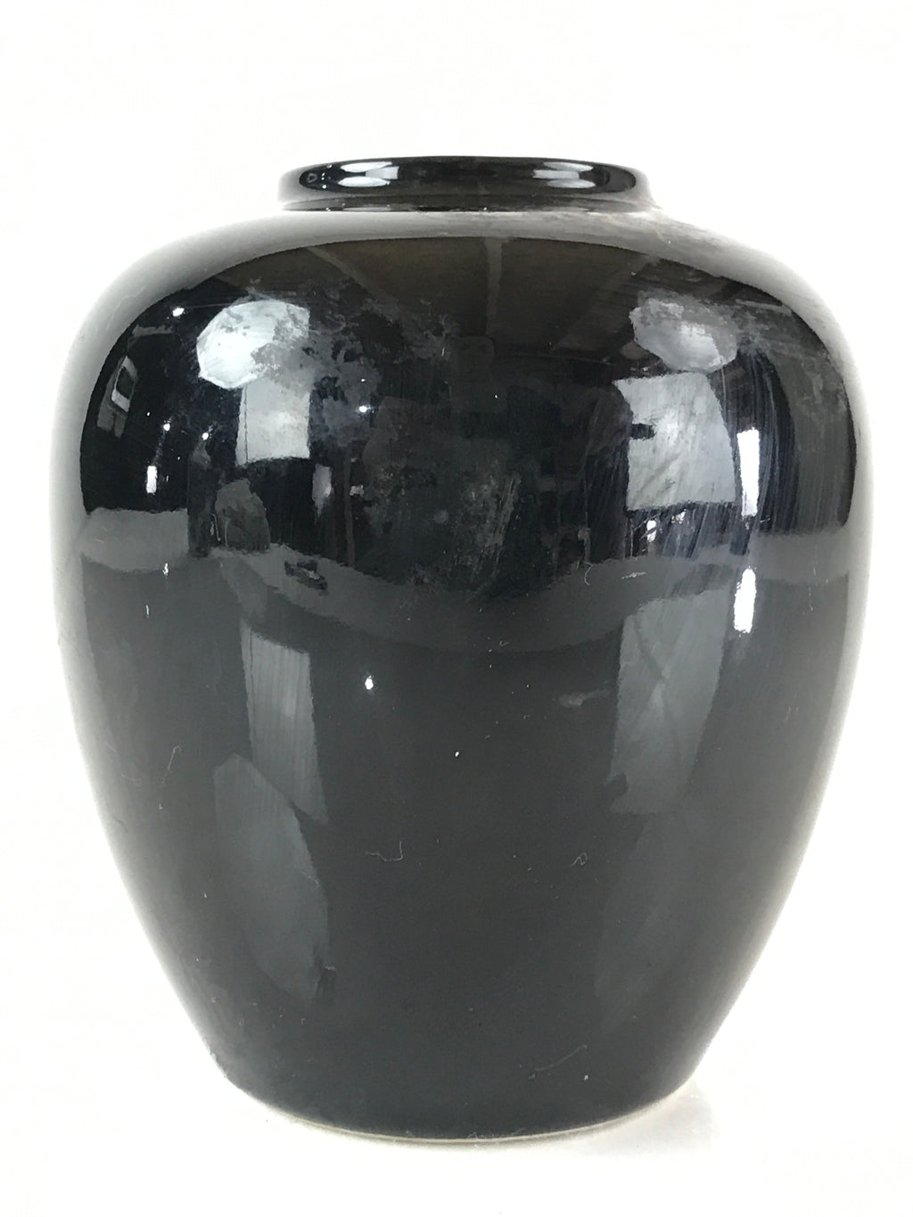 Japanese Ceramic Flower Vase Kutani ware Vtg Kabin Ikebana Arrangement FK13
