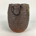 Japanese Ceramic Flower Vase Vtg Kabin Ikebana Arrangement Brown FV963