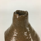 Japanese Ceramic Flower Vase Vtg Kabin Ikebana Arrangement Brown FV970