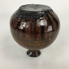 Japanese Ceramic Flower Vase Vtg Kabin Ikebana Arrangement Brown FV971
