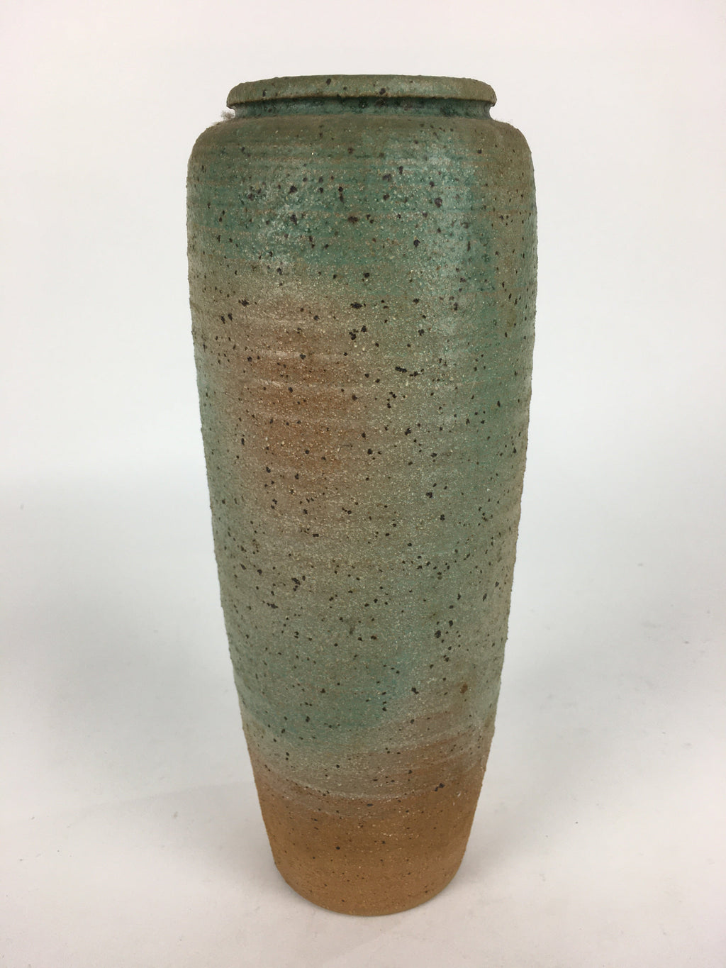 Japanese Ceramic Flower Vase Vtg Kabin Ikebana Arrangement Cylinder FV969