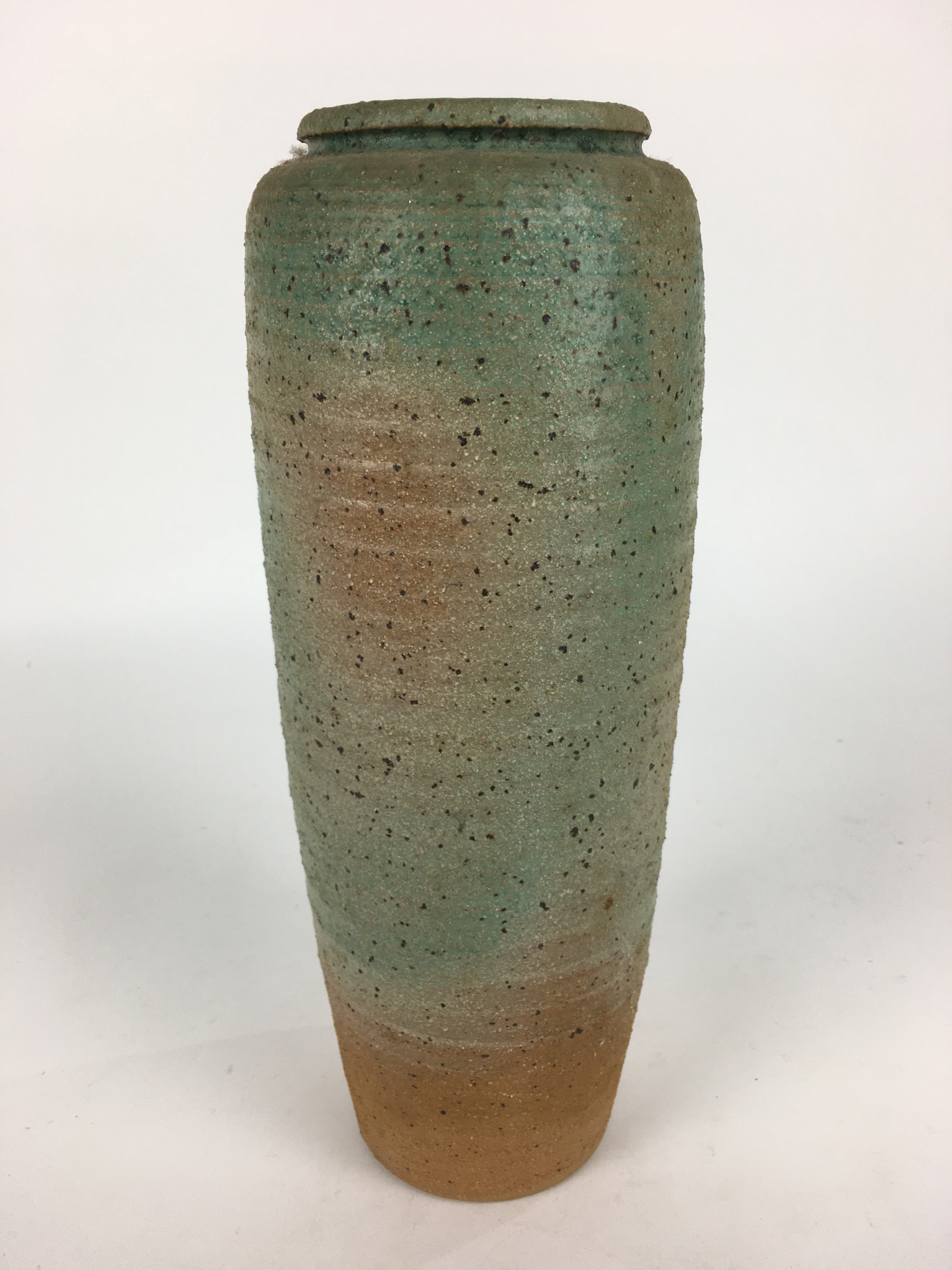 Japanese Ceramic Flower Vase Vtg Kabin Ikebana Arrangement Cylinder FV969