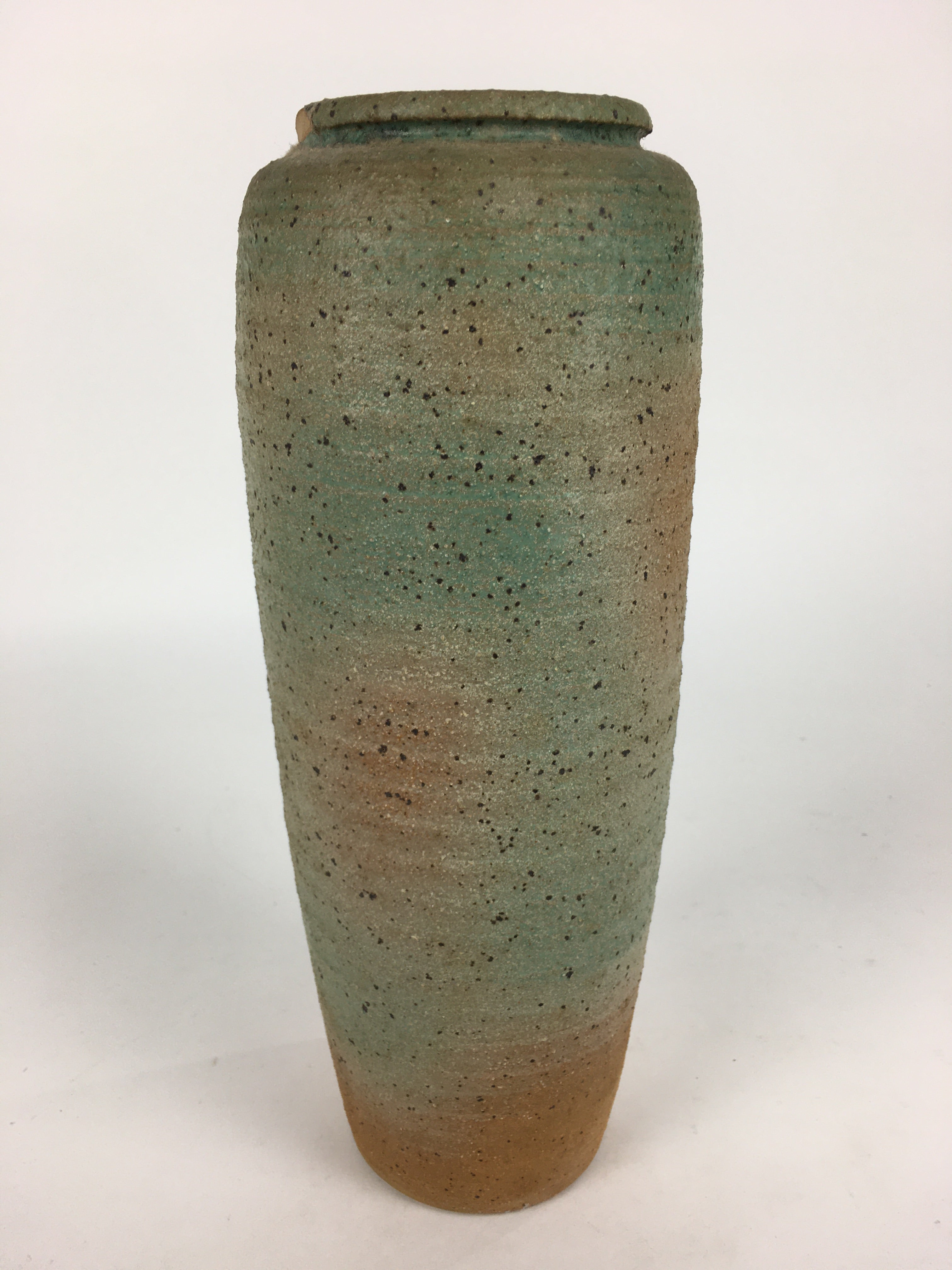 Japanese Ceramic Flower Vase Vtg Kabin Ikebana Arrangement Cylinder FV969