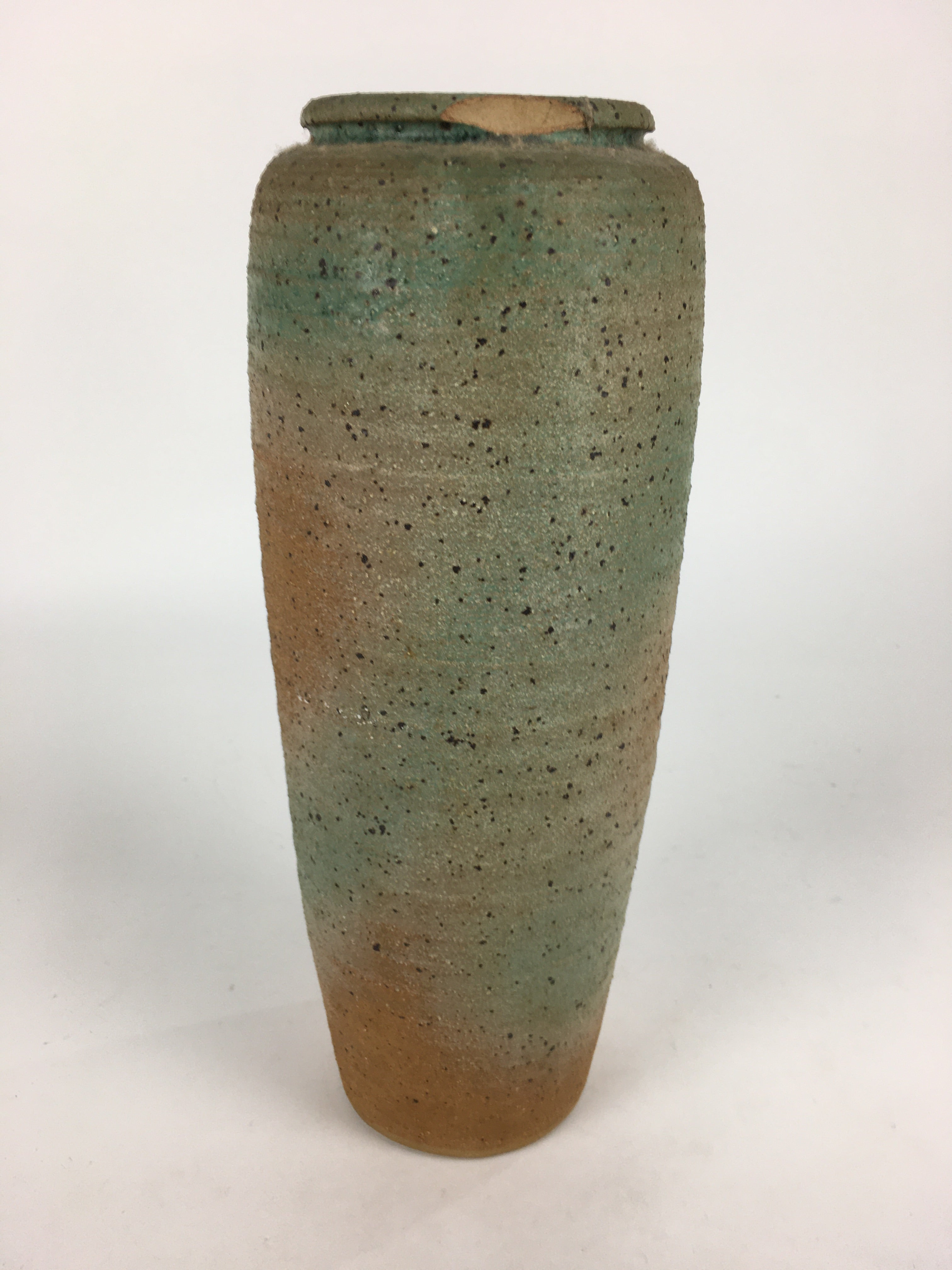 Japanese Ceramic Flower Vase Vtg Kabin Ikebana Arrangement Cylinder FV969