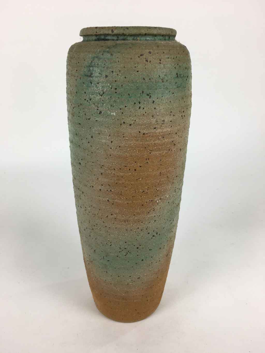 Japanese Ceramic Flower Vase Vtg Kabin Ikebana Arrangement Cylinder FV969