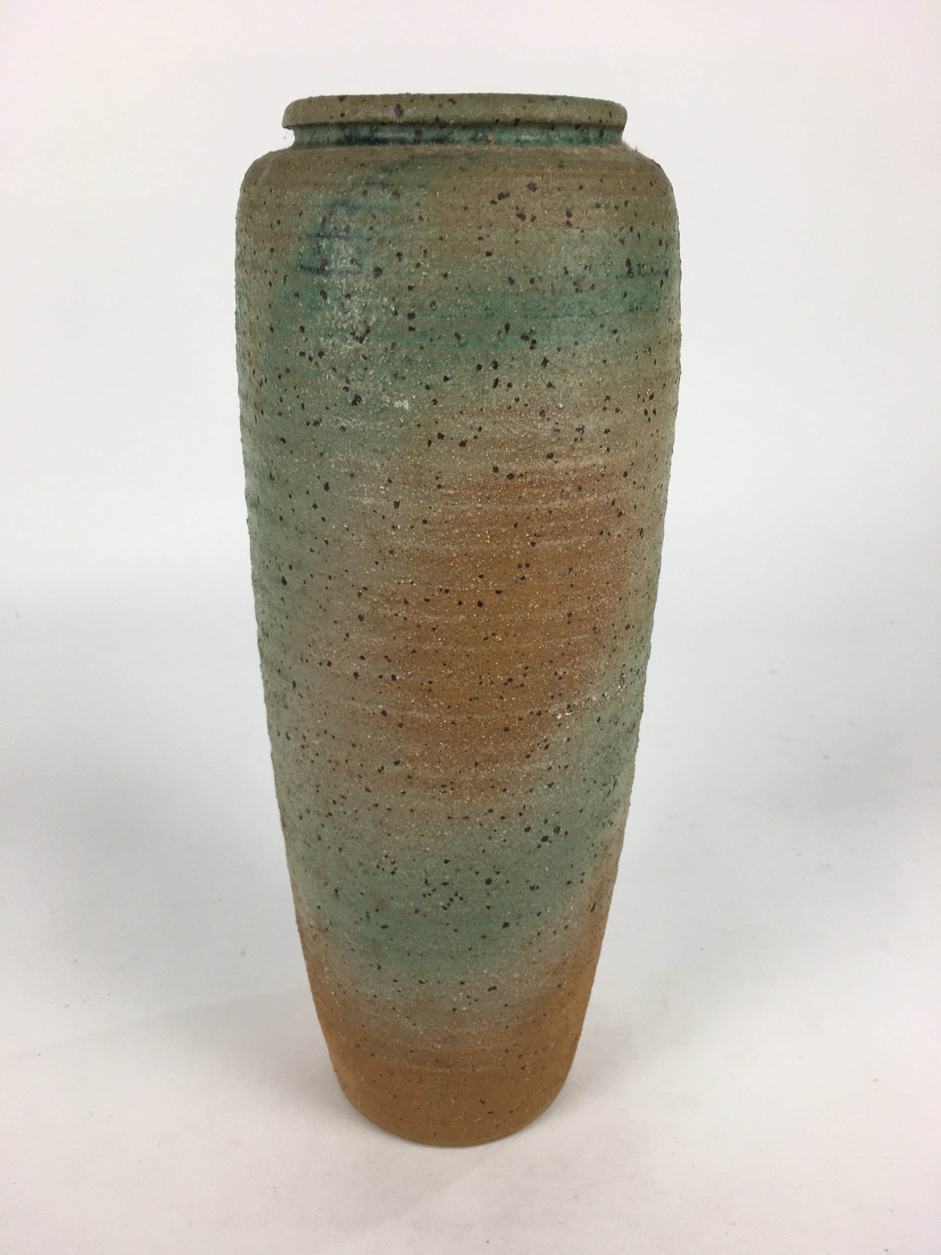 Japanese Ceramic Flower Vase Vtg Kabin Ikebana Arrangement Cylinder FV969
