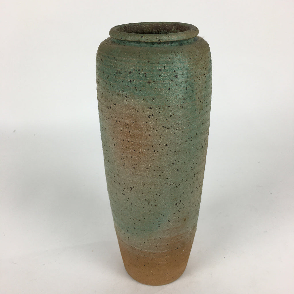 Japanese Ceramic Flower Vase Vtg Kabin Ikebana Arrangement Cylinder FV969