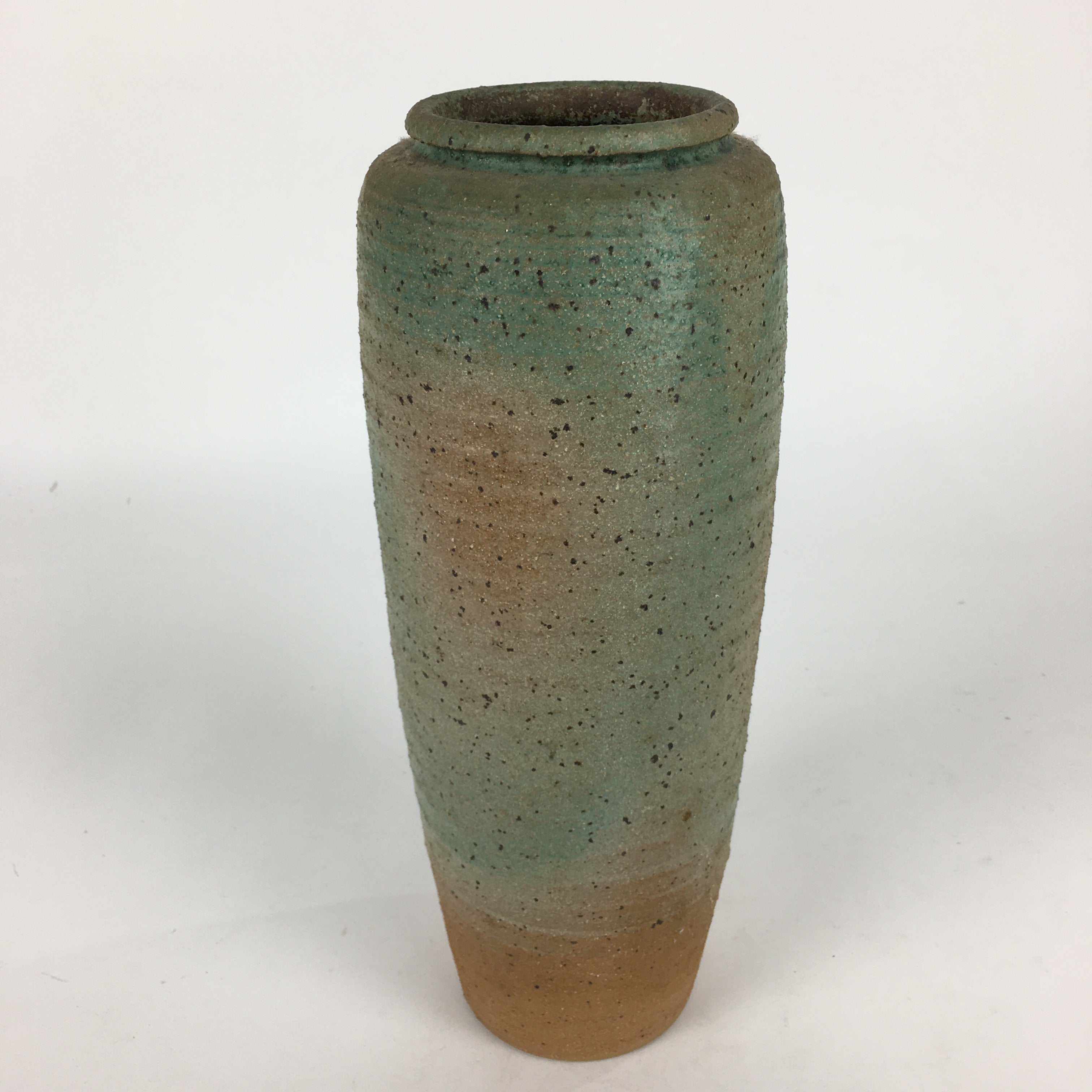 Japanese Ceramic Flower Vase Vtg Kabin Ikebana Arrangement Cylinder FV969