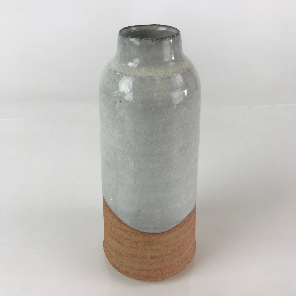Japanese Ceramic Flower Vase Vtg Kabin Ikebana Arrangement White FK12