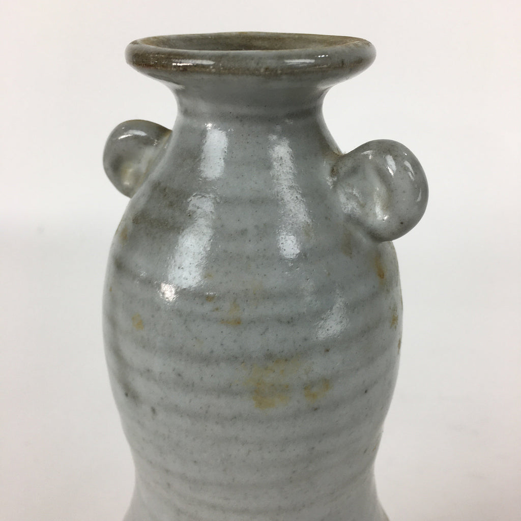 Japanese Ceramic Flower Vase Vtg Kabin Ikebana Arrangement White FV968