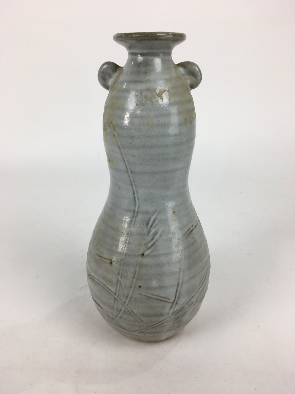 Japanese Ceramic Flower Vase Vtg Kabin Ikebana Arrangement White FV968