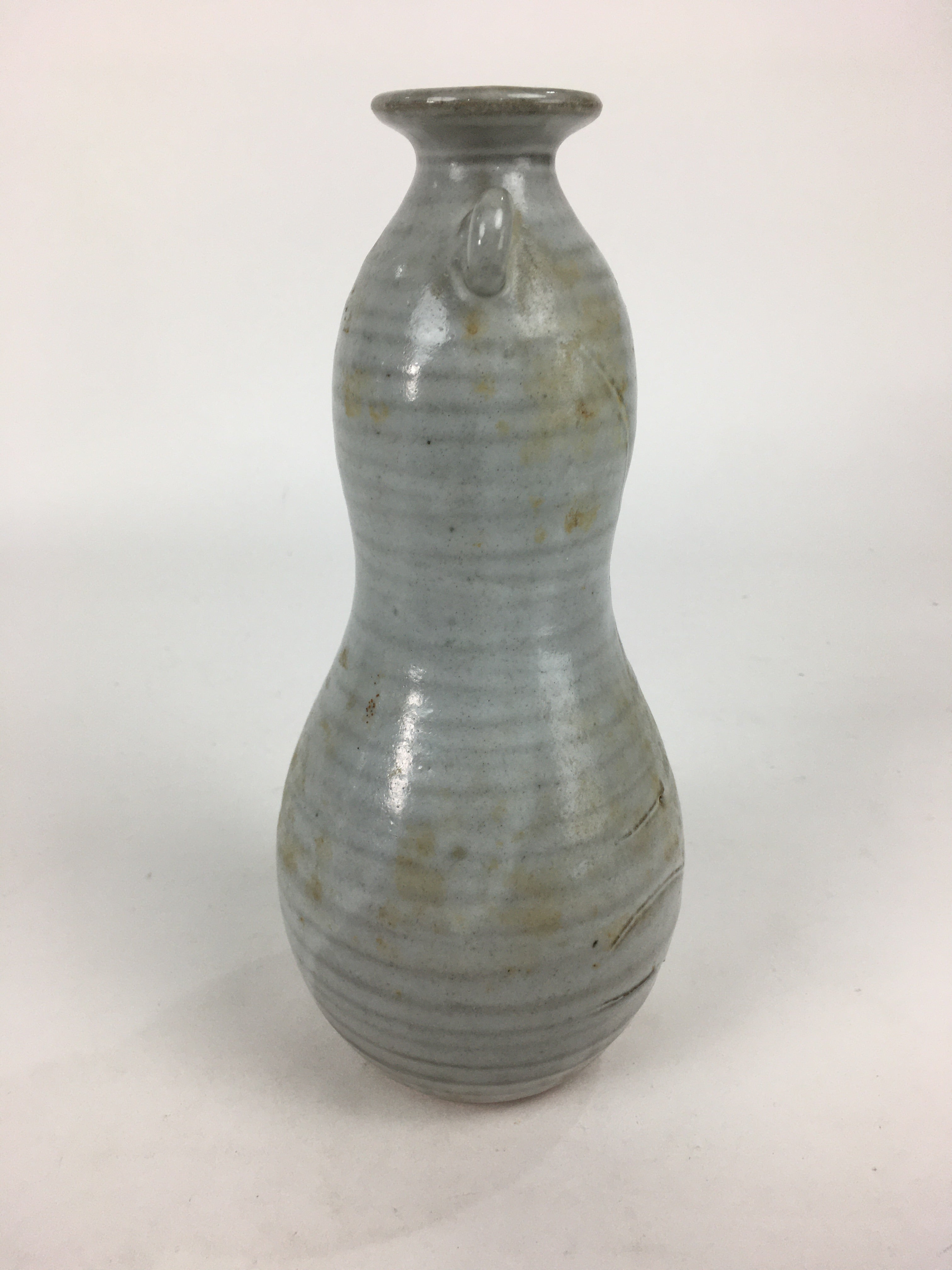 Japanese Ceramic Flower Vase Vtg Kabin Ikebana Arrangement White FV968