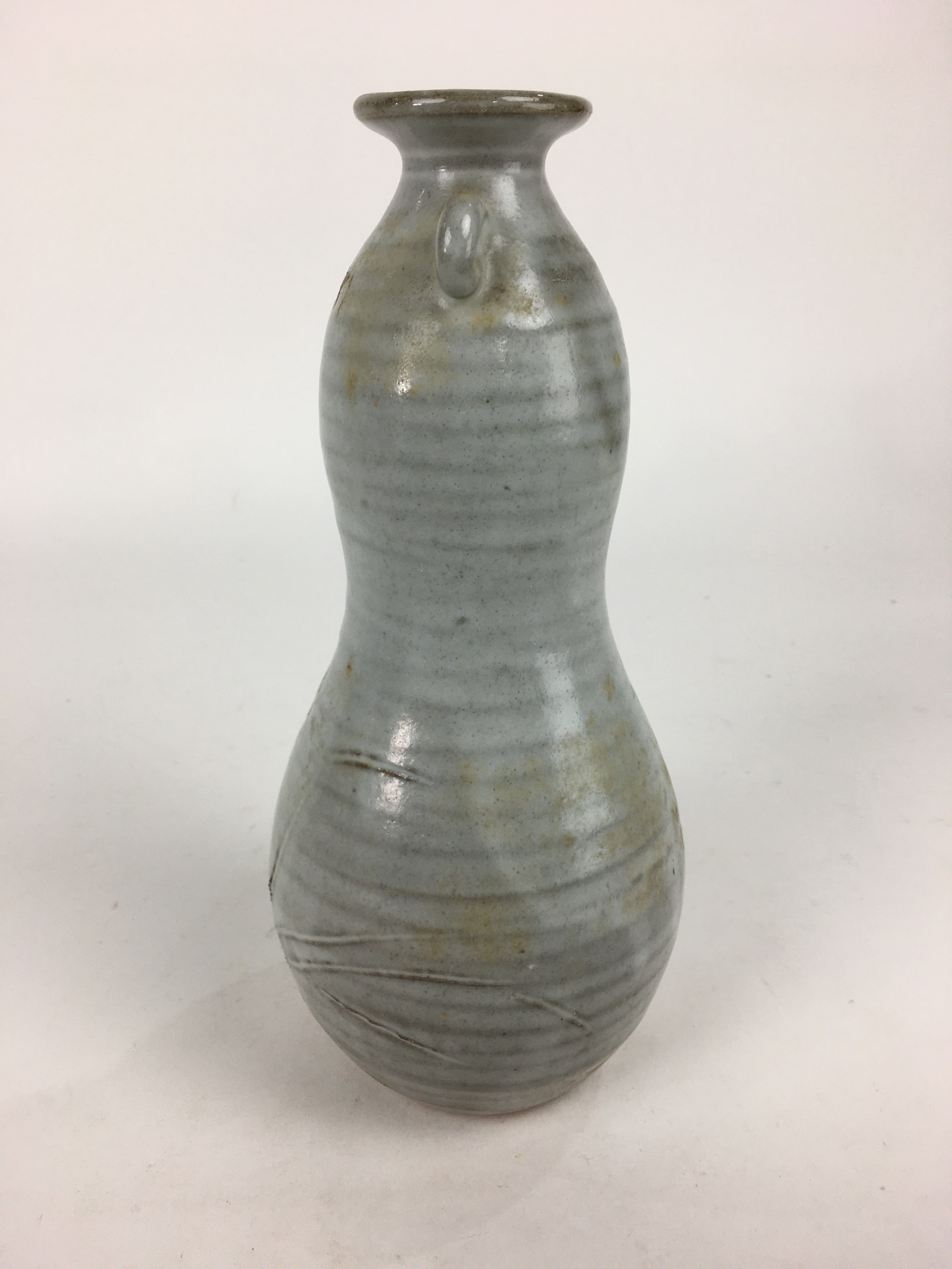 Japanese Ceramic Flower Vase Vtg Kabin Ikebana Arrangement White FV968